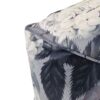 Hazel - Large Square Pouf With Flower Print - Gray - Image 6