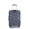 Hardshell Suitcase Double Spinner Wheels Pp Luggage Sets Lightweight Durable Suitcase With Tsa Lock, 3 Piece Set (20/24/28) - Gray - Image 9