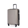 3 Piece Luggage Sets Lightweight Suitcase With Two Hooks, Spinner Wheels, Tsa Lock, (20/24/28) - Gold - Image 6