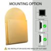 Arched Recessed Medicine Cabinet, Metal Framed Bathroom Wall Cabinet With Mirror And Adjustable Shelves, Wall Mirror With Storage For Bathroom - Matte Gold - Image 6