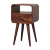 Mini Curve Open Bedside Table - Chestnut - Image 3