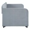 Upholstered Daybed Sofa Bed Twin Size With Trundle Bed And Slat - Gray - Image 6