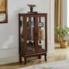 Curio Cabinet Lighted Curio Diapaly Cabinet With Adjustable Shelves And Mirrored Back Panel, Tempered Glass Doors (3 Tier), (E26 Light Bulb Not Included) - Walnut - Image 6