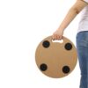 Furniture Moving Dolly, Heavy Duty Wood Rolling Mover With Wheels For Piano Couch Fridge Heavy Items, Securely Holds 500 Lbs (2 Piece Round Platform) - Natural - Image 5