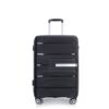 Hardshell Suitcase Double Spinner Wheels Pp Luggage Sets Lightweight Durable Suitcase With Tsa Lock, 3 Piece Set (20/24/28) - Black - Image 8