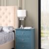 Daniel - Transitional Nightstand - Teal - Image 7