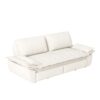 Queen Pull Out Sofa Bed, 3 In 1 Convertible Sleeper Sofa Multifunctional Velvet Loveseat Bed - Beige - Image 9