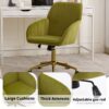 Adjustable Office Chair, Ergonomic Swivel, Comfortable Backrest Seat For Long Sitting - Pale Green - Image 13