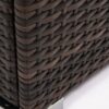 Wicker Fire Pit Column With Glass Wind Guard - Dark Brown - Image 5