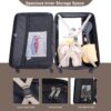 3 Piece Luggage Sets Lightweight Suitcase With Two Hooks, Spinner Wheels, Tsa Lock, (20/24/28) - Gold - Image 14