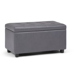 Cosmopolitan - Storage Ottoman - Stone Gray
