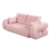 Human Dog Bed, Lazy Sofa Couch, Multifunctional Foldable Sofa Bed, 3 In 1 Teddy Fabric Sleeper Sofa Bed For Living Room Guest Bed, Playroom - Pink - Image 14