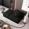Modern Oversized Modular Sectional Sofa, Sparkling Chenille Soft Cushion Sofa With 2 Pillows, Diy Combination Tufted Sofa, No Assembly Required - Black - Image 5