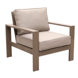 Club Chair, Wood Grained - Light Brown