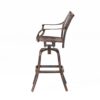 Cast Aluminum Swivel Bar Stool With Footrest - Copper - Image 7