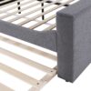 Full Size Upholstered Daybed With Storage Armrests, Trundle And Latest Integrated Bluetooth Audio System, Teddy Fleece - Gray - Image 8