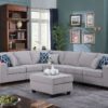 Cooper - 7 Piece Reversible L-Shape Sectional Sofa With Comfort Ottoman And Cupholder - Light Gray - Image 7