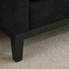 Elegant Upholstered Bench, Daybed, Ottoman With Wood Legs & 2 Bolster Pillows For End Of Bed, Bedroom, Living Room, Entryway - Black - Image 10