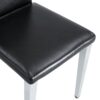 (Set of 4) Backrest Chairs With Silver Metal Legs A Perfect Match For Minimalist And Modern Home Styles - Black / Silver - Image 10