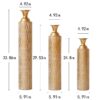 Metal Decorative Vases High Distress Metal Center Vases With Growing Vine Patterns, (Set of 3) Vases For Home Decoration - Gold - Image 3