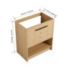 Modern Freestanding 30" Bathroom Vanity With Open Storage Compartment, Construction, Excluding Sink - Oak - Image 4