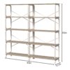 Vintage Industrial Style 5 Tier Large Bookshelf - White - Image 3