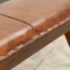 Chad - Mid-Century Modern Leather Bench - Brown / Tan - Image 8