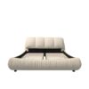 King Size Luxury Upholstered Platform Bed With Oversized Padded Backrest And Solid Wood Frame, Suitable For Multiple Heights Of Mattresses - Beige - Image 12
