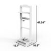Accent Portable Garment Rack, Clothes Valet Stand With Storage Organizer - White - Image 6