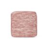 Enigma - Yarn And Cotton Square Pouf Ottoman With Polystyrene Beads - Red / White - Image 4