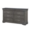 Louis Philippe - 4 Piece Eastern King Bedroom Set - Dark Gray - Image 5