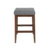 Upholstered Bar Stool With Nailhead Trim And X Frame Design (Set of 2) - Charcoal - Image 8
