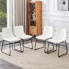 (Set of 4) Classic Chairs, A Stylish Seat Perfect For Modern Minimalist And Industrial Style Environments - White - Image 4