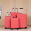 Luggage 4 Piece Lightweight Suitcase With Rotating Wheels, 24" And 28" With Tsa Lock, (16/20/24/28) - Red - Image 2