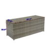 Outdoor Storage Box, 200 Gallon Wicker Patio Deck Boxes With Lid, Outdoor Cushion Storage For Kids Toys, Pillows, Towel - Gray - Image 3
