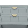 2 Drawer Side Table, American Style, End Table, Suitable For Bedroom, Living Room, Study - Light Gray - Image 17