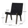 Outdoor 3 Piece Wood Patio Seating Set - Black - Image 4