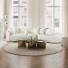 Elijah - Japandi Curvy Sectional Sofa - Beige - Image 11