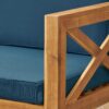 Radiat 5 Piece Outdoor L Shaped Sof Set With Coffee Table And Water Resistant Cushions - Teak - Image 4