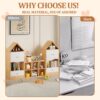 Versatile Children's Bookshelf With House Shaped Design Multifunctional Storage For Books And Toys - Natural Wood - Image 7