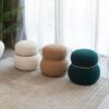Snowman Stool With Greig Plush Cushion, Playful And Cute Design For Any Space - White - Image 9