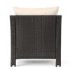 Antibes - 4 Pieces Wicker Chat Set - Brown / Beige - Image 8