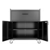 Rolling Metal Tool Storage Cabinet, Lockable Garage Storage Cabinet, Locking Metal Storage Cabinet With Wheels, Rolling Tool Chest, Assembly Required - Black - Image 2