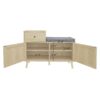 2 Door Shoe Cabinet With 1 Drawer, Freestanding Modern Shoe Storage Cabinet, For Entryway - Natural - Image 6
