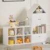 Versatile Kids Bookshelf With House-Shaped Design Multifunctional Storage, Durable - White - Image 18