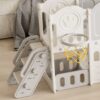 Versatile Toddler Slide With 11 - 1 Activity Center - Gray / Ivory - Image 7