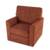 360 Degree Swivel Chair Accent Barrel Armchair With Side Pockets - Red - Image 16