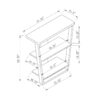 Contemporary Console Table With Three Open Shelves - White / Light Brown - Image 5