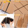 Wood Plastic Composite Deck Tiles (Set of 20), Sustainable Composite Decking Resist Rust, Water, Weather, Easy To Diy & Maintain, Ideal For Patios, Balconies, Rooftops - Burlywood - Image 11