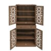 4 Door Cabinet With 1 Drawer, With 4 Adjustable Inner Shelves, Storage Cabinet - Image 16